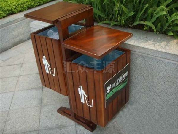 鋼木結(jié)合垃圾桶HZFY-GMJH30